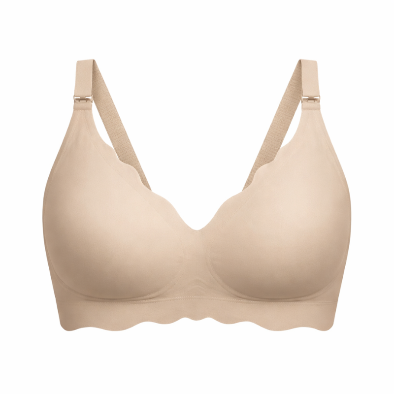 Nahtloser Komfort-Still-BH ohne Bügel in Beige