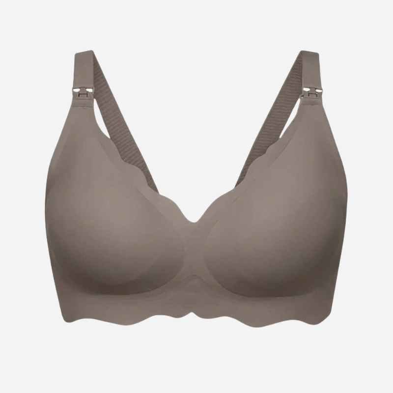 Nahtloser Komfort-Still-BH ohne Bügel in Grau