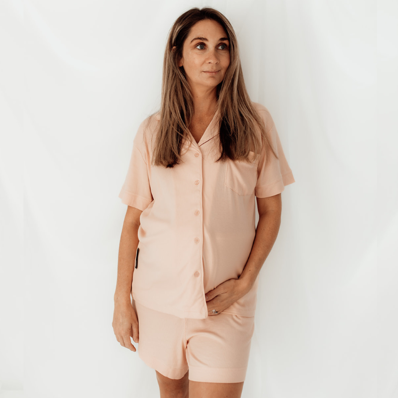 Schwangerschafts-Pyjama 3-teiliges Set