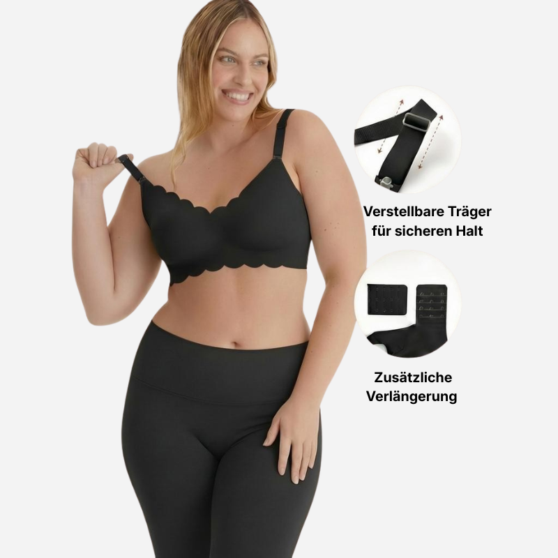 Nahtloser Komfort-Still-BH ohne Bügel in Schwarz