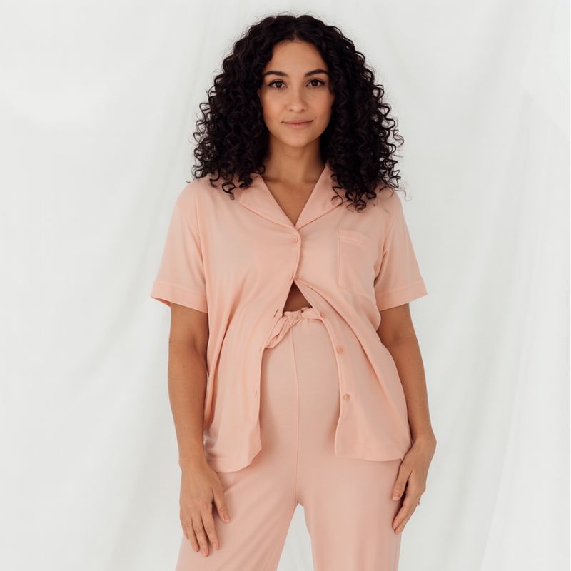 Schwangerschafts-Pyjama 3-teiliges Set