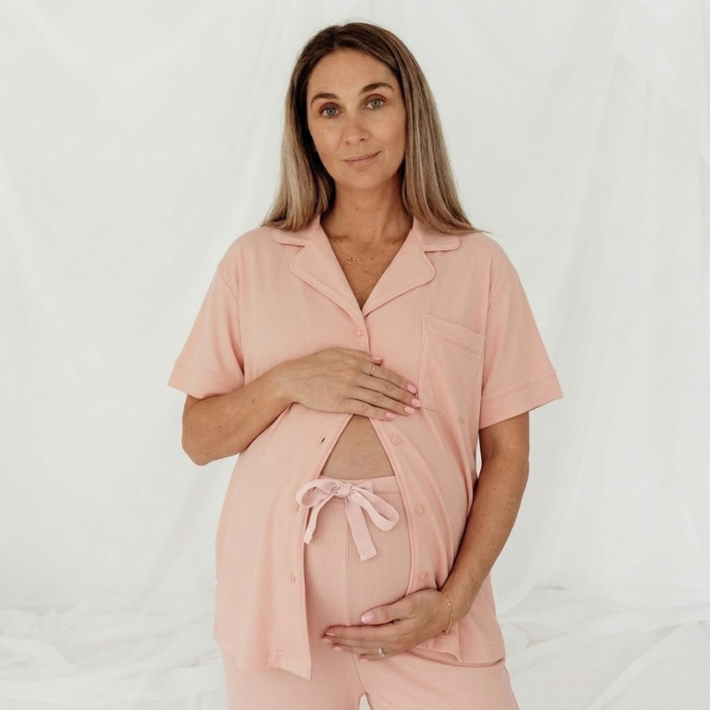 Schwangerschafts-Pyjama 3-teiliges Set